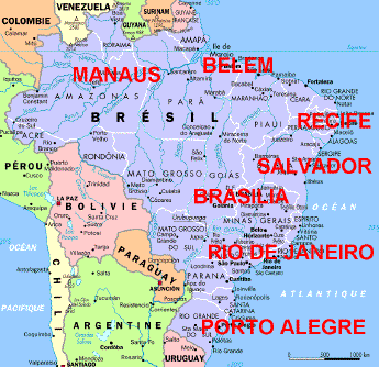 carte du Bresil